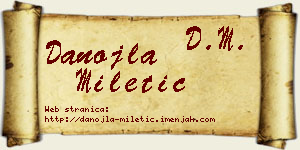 Danojla Miletić vizit kartica